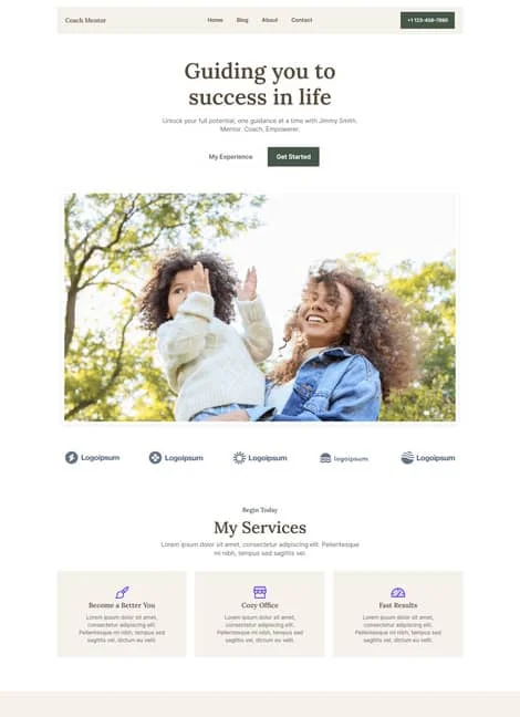 coach-mentor-portfolio-template