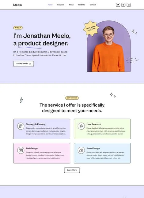 meelo-portfolio-template
