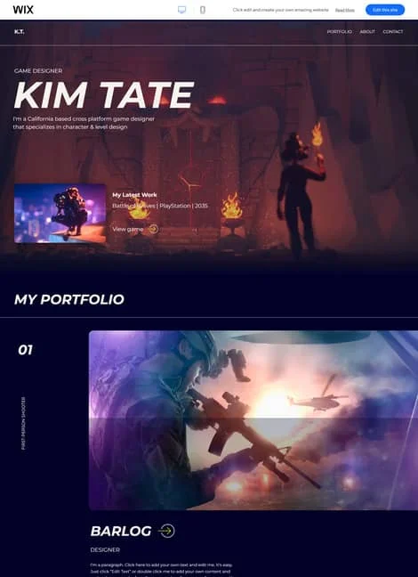 game-designer-portfolio-template